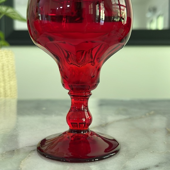 ♦️7 Fenton Georgian Ruby Agua Caliente Champagne / Sherbet Glass♦️ - Picture 6 of 16